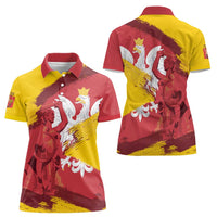 Mermaid of Warsaw Poland Women Polo Shirt Polish Capital City Grunge Style