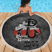 Warsaw Uprising 1944 Poland Beach Blanket Polish Anchor Kotwica