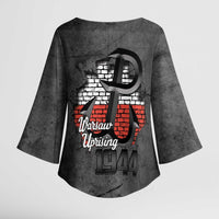 Warsaw Uprising 1944 Poland Kimono Sleeve Blouse Polish Anchor Kotwica