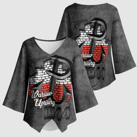 Warsaw Uprising 1944 Poland Kimono Sleeve Blouse Polish Anchor Kotwica