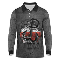 Warsaw Uprising 1944 Poland Long Sleeve Polo Shirt Polish Anchor Kotwica
