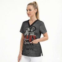 Warsaw Uprising 1944 Poland Scrub Top Polish Anchor Kotwica