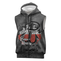 Warsaw Uprising 1944 Poland Sleeveless Zip Hoodie Polish Anchor Kotwica