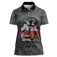 Warsaw Uprising 1944 Poland Women Polo Shirt Polish Anchor Kotwica
