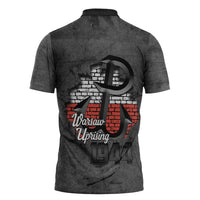 Warsaw Uprising 1944 Poland Zipper Polo Shirt Polish Anchor Kotwica