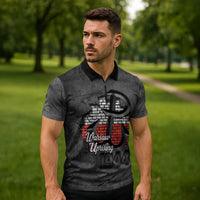 Warsaw Uprising 1944 Poland Zipper Polo Shirt Polish Anchor Kotwica