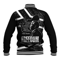 South Africa Freedom Day Baseball Jacket Nelson Mandela With Map