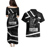 South Africa Freedom Day Couples Matching Puletasi and Hawaiian Shirt Nelson Mandela With Map