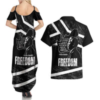 South Africa Freedom Day Couples Matching Summer Maxi Dress and Hawaiian Shirt Nelson Mandela With Map