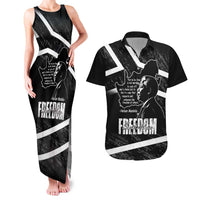 South Africa Freedom Day Couples Matching Tank Maxi Dress and Hawaiian Shirt Nelson Mandela With Map