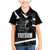 South Africa Freedom Day Family Matching Mermaid Dress and Hawaiian Shirt Nelson Mandela With Map