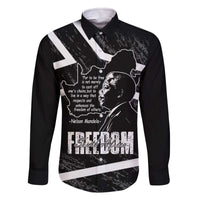 South Africa Freedom Day Family Matching Off The Shoulder Long Sleeve Dress and Hawaiian Shirt Nelson Mandela With Map