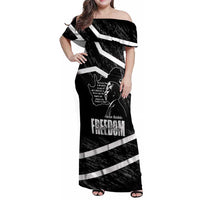 South Africa Freedom Day Family Matching Off Shoulder Maxi Dress and Hawaiian Shirt Nelson Mandela With Map