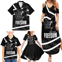 South Africa Freedom Day Family Matching Summer Maxi Dress and Hawaiian Shirt Nelson Mandela With Map