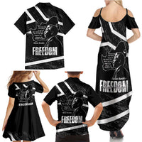 South Africa Freedom Day Family Matching Summer Maxi Dress and Hawaiian Shirt Nelson Mandela With Map
