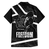 South Africa Freedom Day Family Matching Tank Maxi Dress and Hawaiian Shirt Nelson Mandela With Map