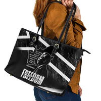South Africa Freedom Day Leather Tote Bag Nelson Mandela With Map
