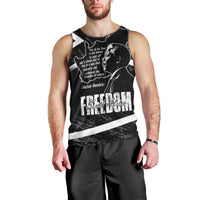South Africa Freedom Day Men Tank Top Nelson Mandela With Map