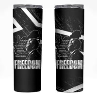 South Africa Freedom Day Skinny Tumbler Nelson Mandela With Map
