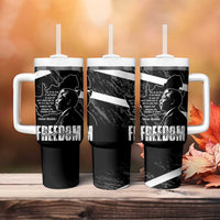 South Africa Freedom Day Tumbler With Handle Nelson Mandela With Map