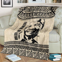 South Africa Nelson Mandela - Father Of Nation Blanket Vintage African Pattern