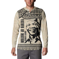 South Africa Nelson Mandela - Father Of Nation Button Sweatshirt Vintage African Pattern