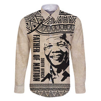 South Africa Nelson Mandela - Father Of Nation Family Matching Long Sleeve Bodycon Dress and Hawaiian Shirt Vintage African Pattern