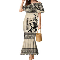 South Africa Nelson Mandela - Father Of Nation Family Matching Mermaid Dress and Hawaiian Shirt Vintage African Pattern