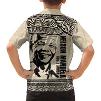 South Africa Nelson Mandela - Father Of Nation Family Matching Off Shoulder Maxi Dress and Hawaiian Shirt Vintage African Pattern