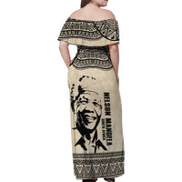 South Africa Nelson Mandela - Father Of Nation Family Matching Off Shoulder Maxi Dress and Hawaiian Shirt Vintage African Pattern