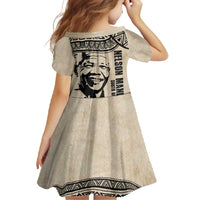 South Africa Nelson Mandela - Father Of Nation Family Matching Short Sleeve Bodycon Dress and Hawaiian Shirt Vintage African Pattern