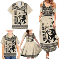 South Africa Nelson Mandela - Father Of Nation Family Matching Summer Maxi Dress and Hawaiian Shirt Vintage African Pattern