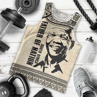 South Africa Nelson Mandela - Father Of Nation Men Tank Top Vintage African Pattern