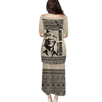 South Africa Nelson Mandela - Father Of Nation Puletasi Vintage African Pattern