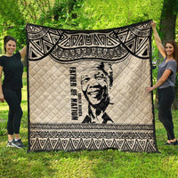 South Africa Nelson Mandela - Father Of Nation Quilt Vintage African Pattern