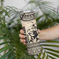 South Africa Nelson Mandela - Father Of Nation Skinny Tumbler Vintage African Pattern