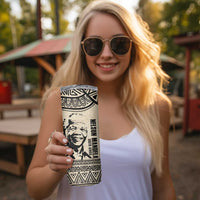 South Africa Nelson Mandela - Father Of Nation Skinny Tumbler Vintage African Pattern