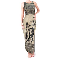South Africa Nelson Mandela - Father Of Nation Tank Maxi Dress Vintage African Pattern