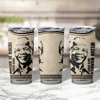 South Africa Nelson Mandela - Father Of Nation Tumbler Cup Vintage African Pattern