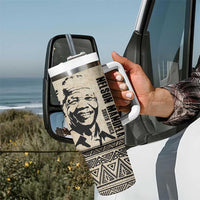 South Africa Nelson Mandela - Father Of Nation Tumbler With Handle Vintage African Pattern