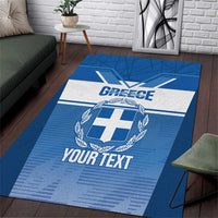 Custom Greece Football Area Rug Go Ethniki Coat Of Arms Style