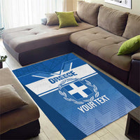 Custom Greece Football Area Rug Go Ethniki Coat Of Arms Style