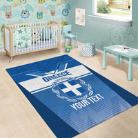 Custom Greece Football Area Rug Go Ethniki Coat Of Arms Style
