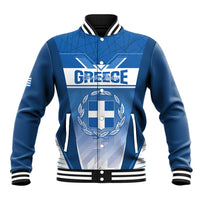 Custom Greece Football Baseball Jacket Go Ethniki Coat Of Arms Style