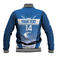 Custom Greece Football Baseball Jacket Go Ethniki Coat Of Arms Style