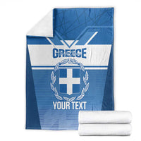Custom Greece Football Blanket Go Ethniki Coat Of Arms Style