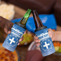 Custom Greece Football 4 in 1 Can Cooler Tumbler Go Ethniki Coat Of Arms Style