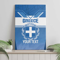 Custom Greece Football Canvas Wall Art Go Ethniki Coat Of Arms Style
