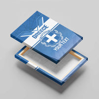 Custom Greece Football Canvas Wall Art Go Ethniki Coat Of Arms Style