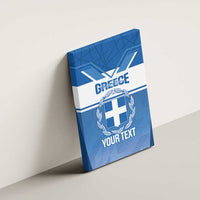 Custom Greece Football Canvas Wall Art Go Ethniki Coat Of Arms Style